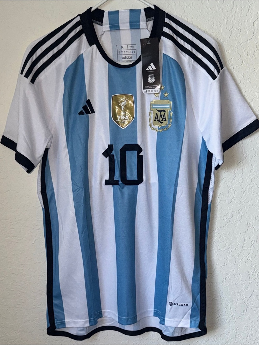 NWT Men Adidas Argentina Lionel Messi Soccer Jersey